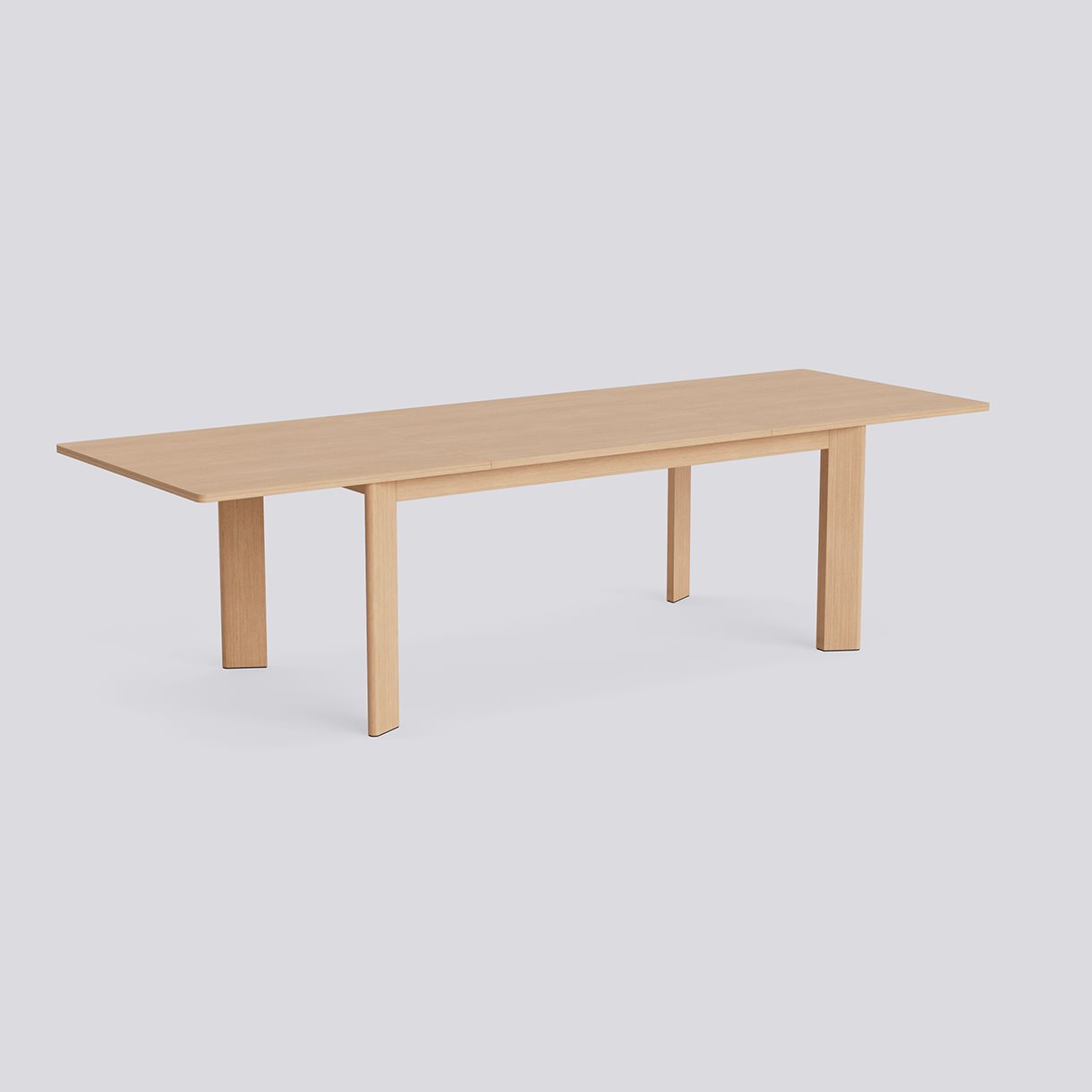 Chisel 630 Extendable Butterfly Table Rectangular Lacquered oak Adjustable gliders-L180/280 x W95 x H74-Lacquered oak veneer tabletop Lacquered edge