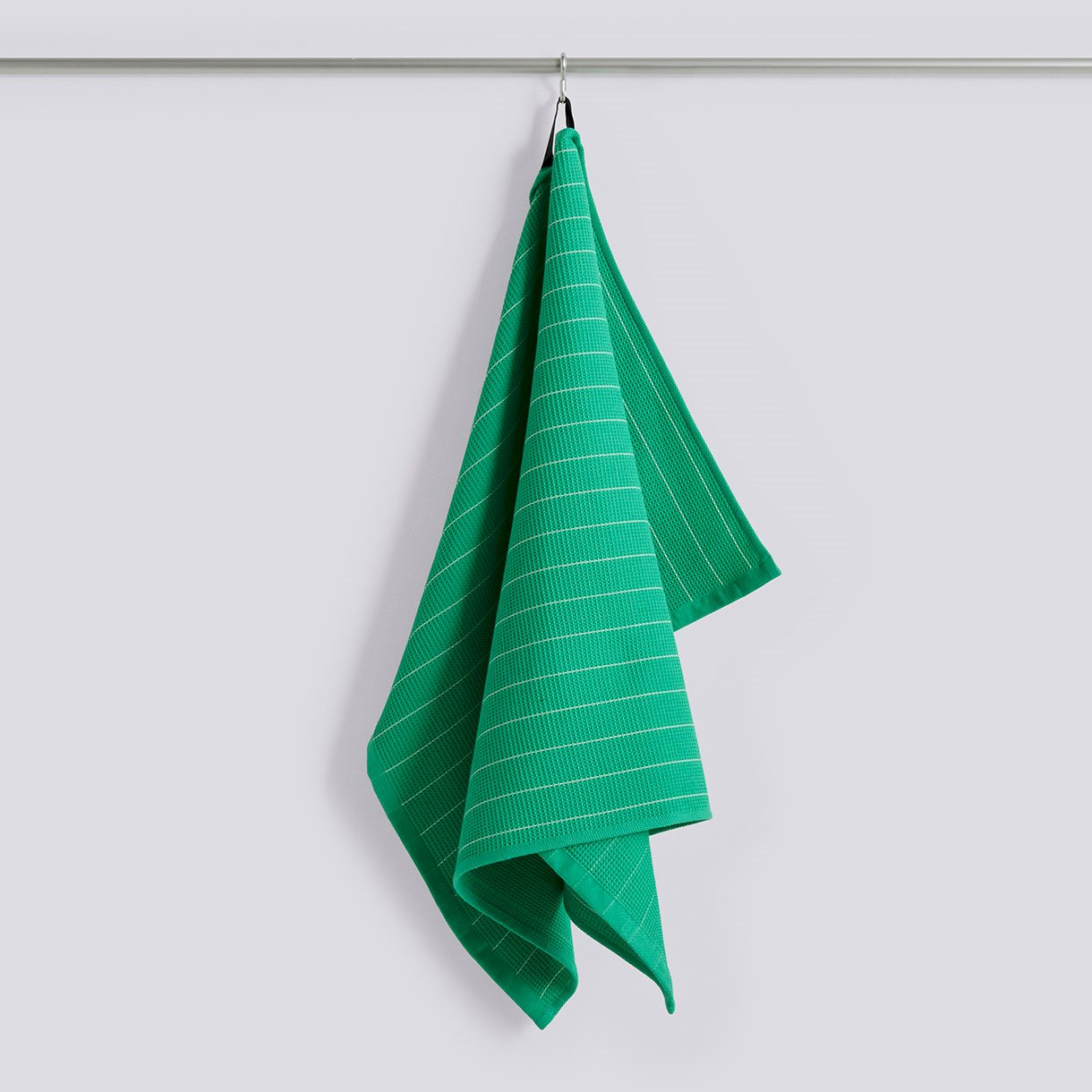 Canteen Tea Towel-Emerald pinstribe