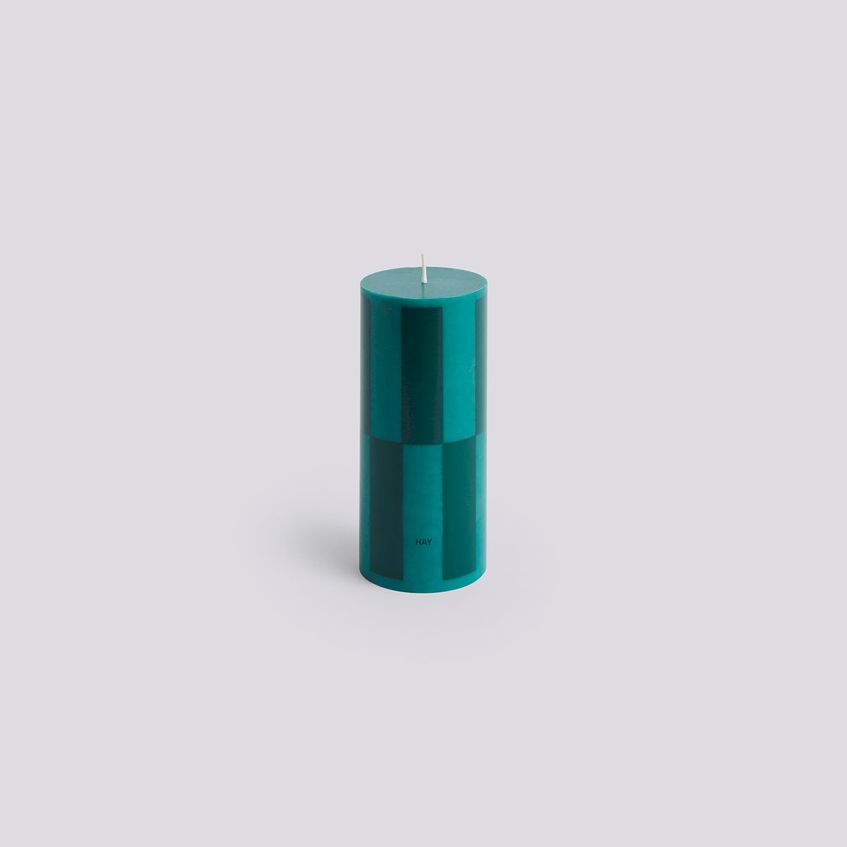 Column Candle-Small-Green with dark green large check