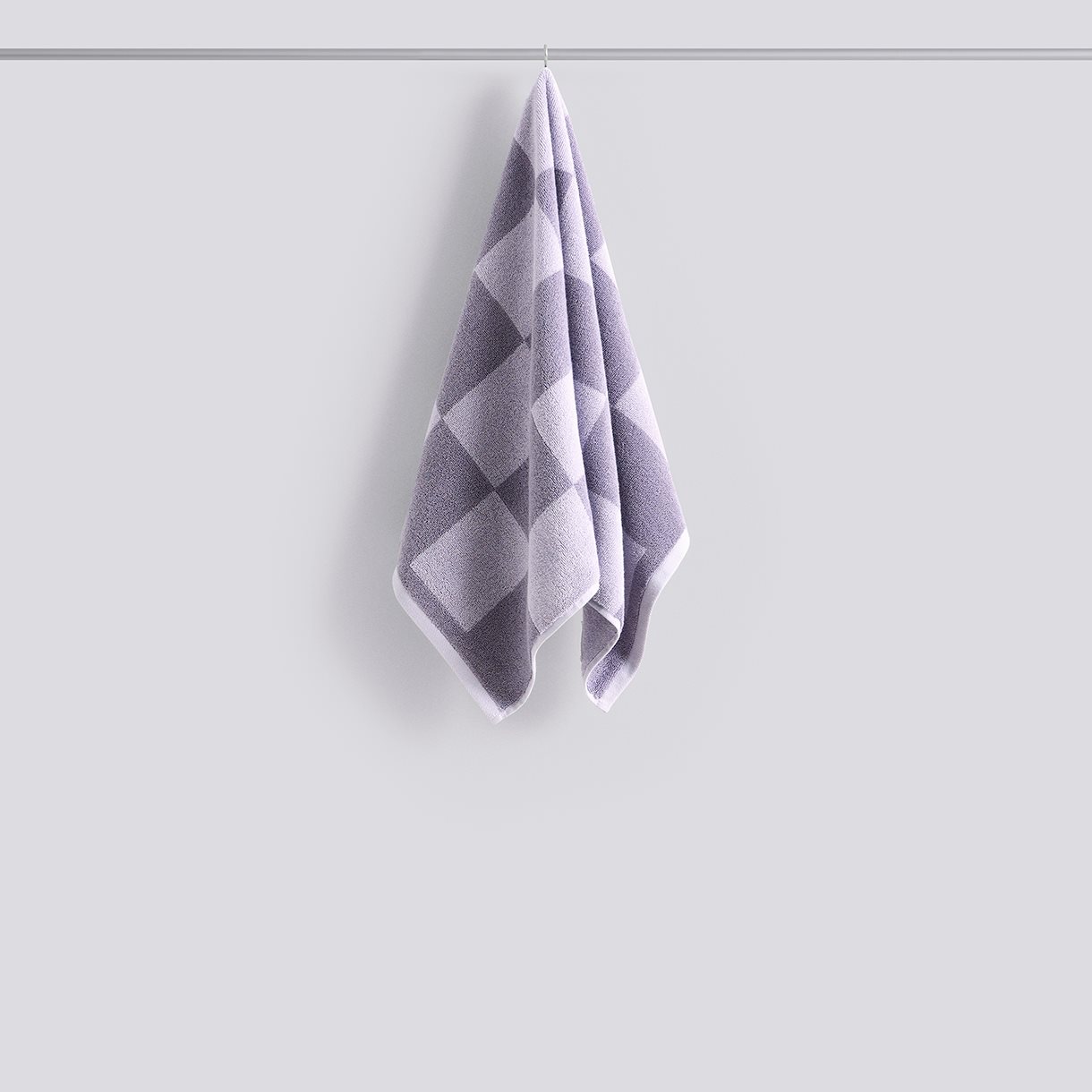  Check Hand Towel (Organic)-W50 x L90-Lavender