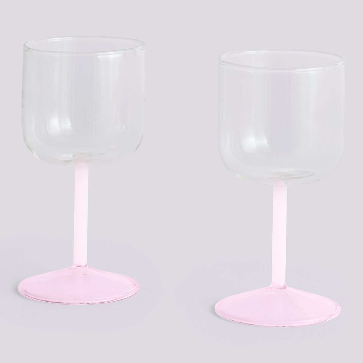 Tint Wine Glass-Set of 2-Clear, jade light pink and light pink