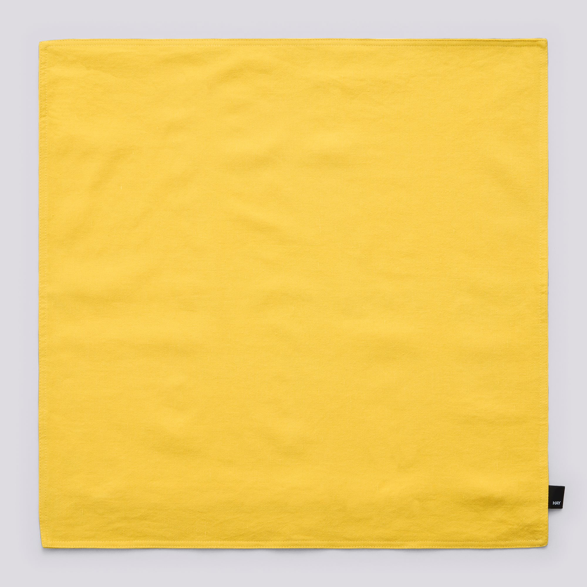  Linen Cushion Cover-60 x 60-Lemon yellow