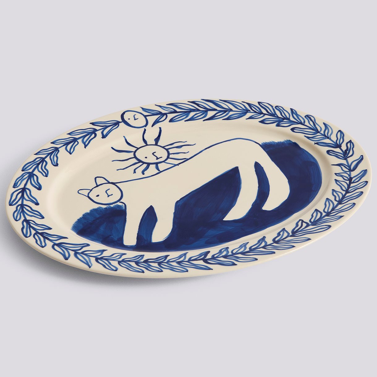 La Pittura Oval Serving Platter-L36,5-Charlotte
