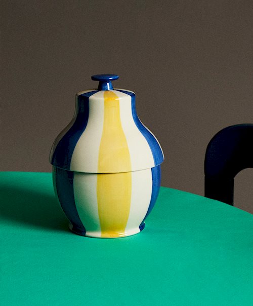 Sobremesa Stripe Cookie Jar by HAY