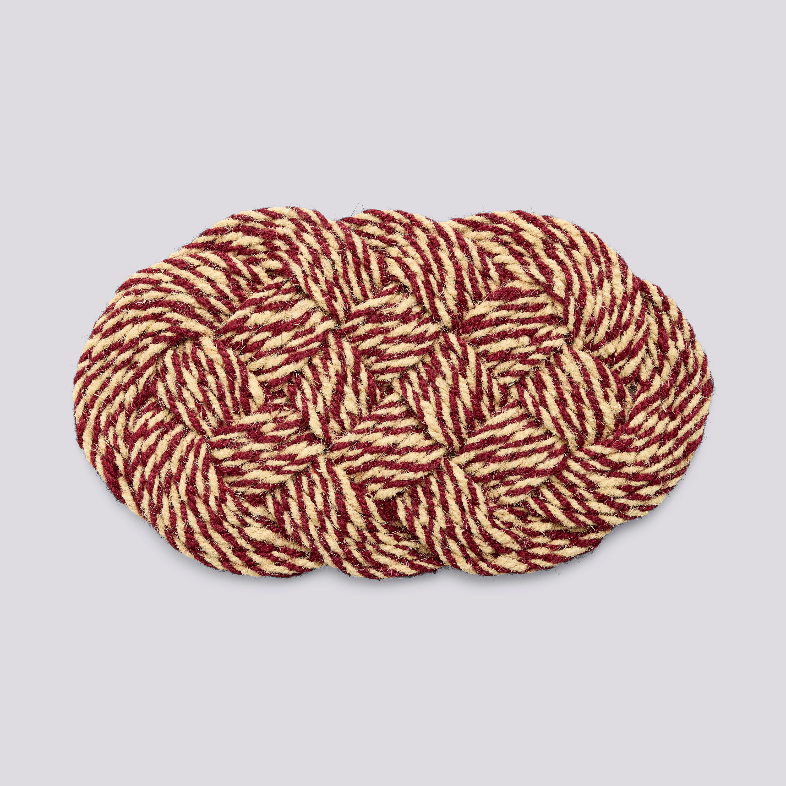 Coco Door Mat-Swirl-Bordeaux and off-white