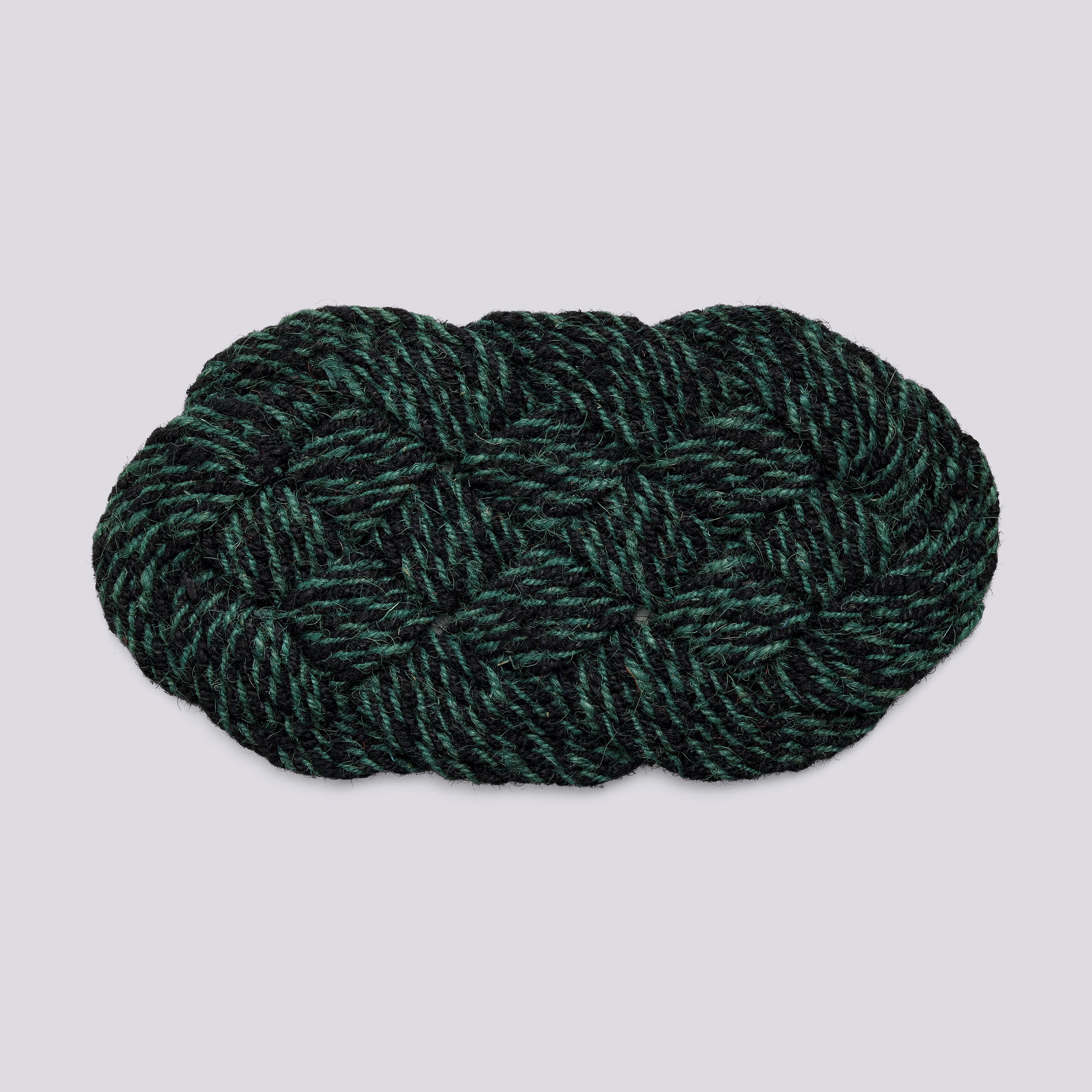 Coco Door Mat-Swirl-Green and black