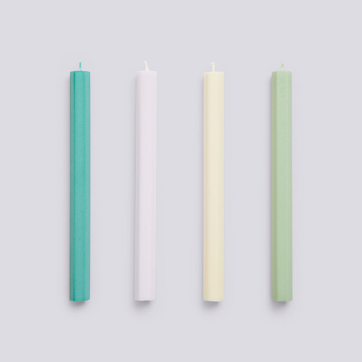  Hexagon Candle-Pastel Set of 4