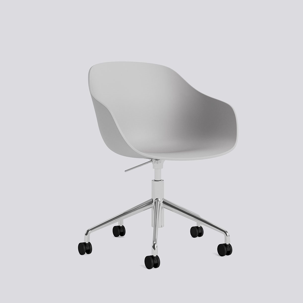  AAC252 Chair Polished alu 5 star swivel base Gas lift Wheel base-Concrete grey 2.0 shell-None-None