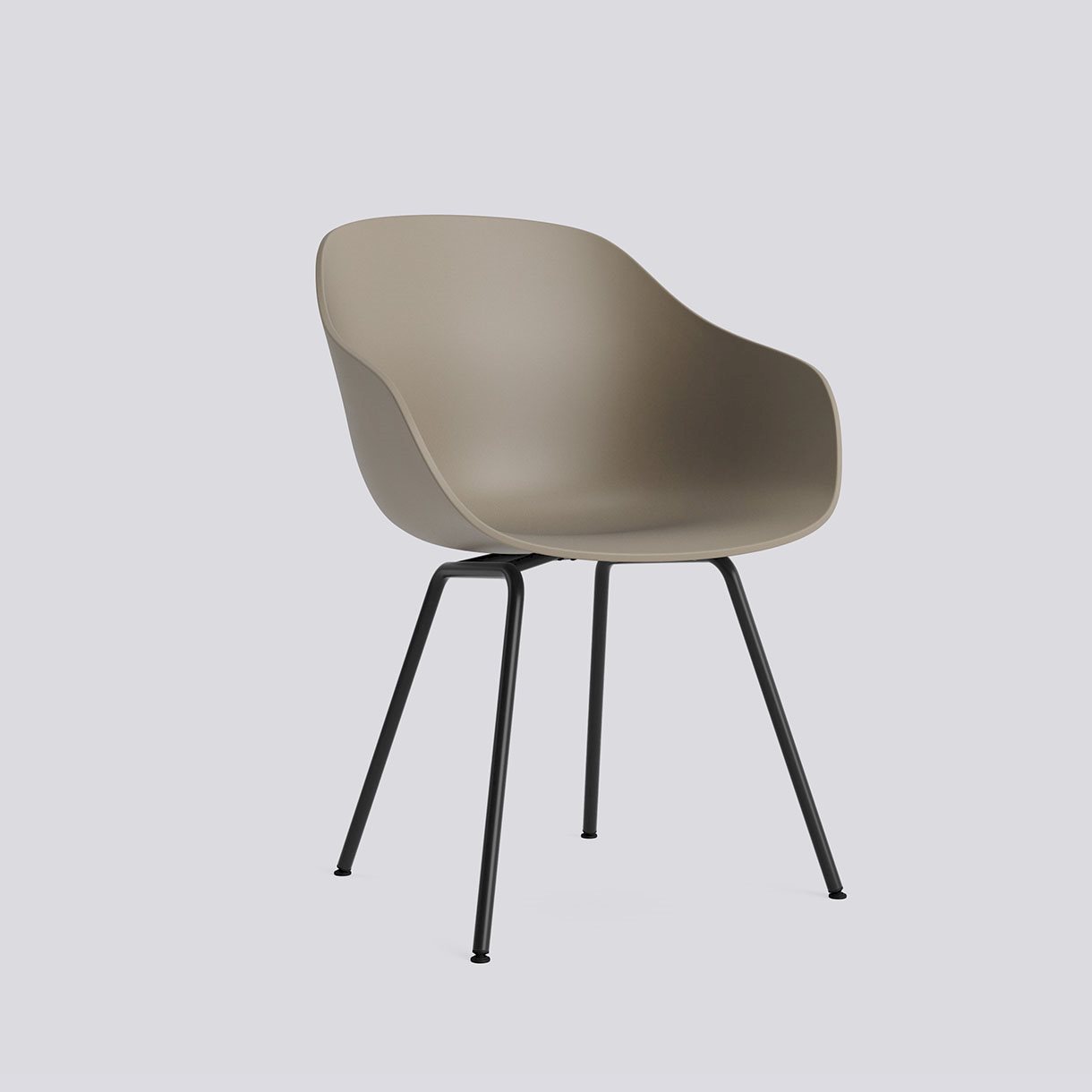 AAC226 Chair Black powder coated steel base Standard glider-Khaki 2.0 shell-None-None