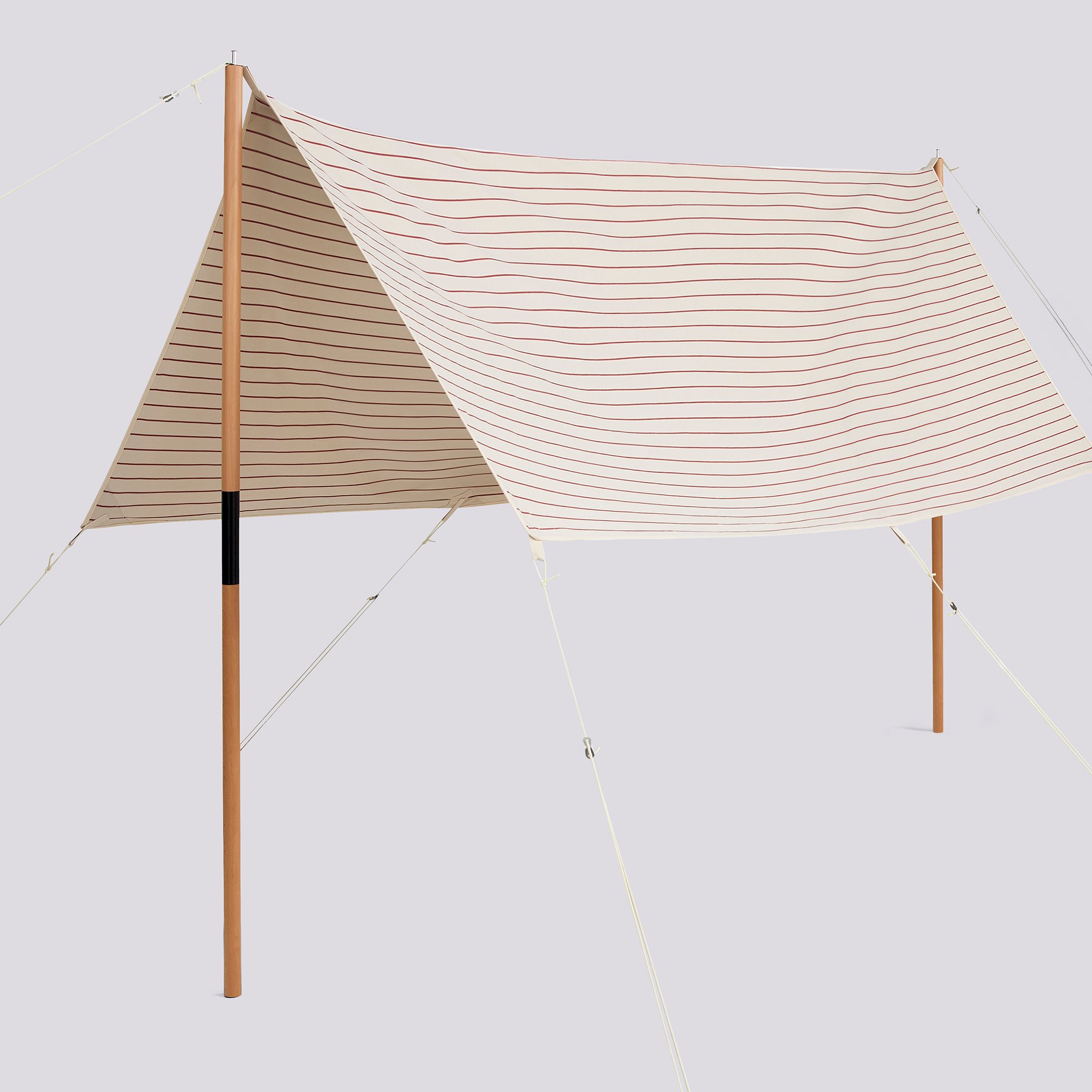 Outdoor Market Canopy-Beige with red stripe
