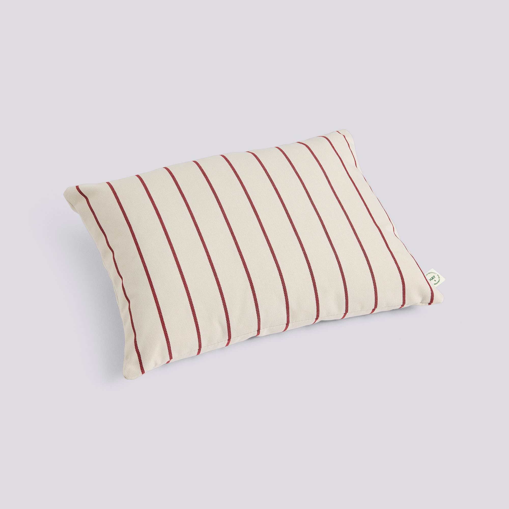Outdoor Market Cushion-45 x 35-Beige with red stripe