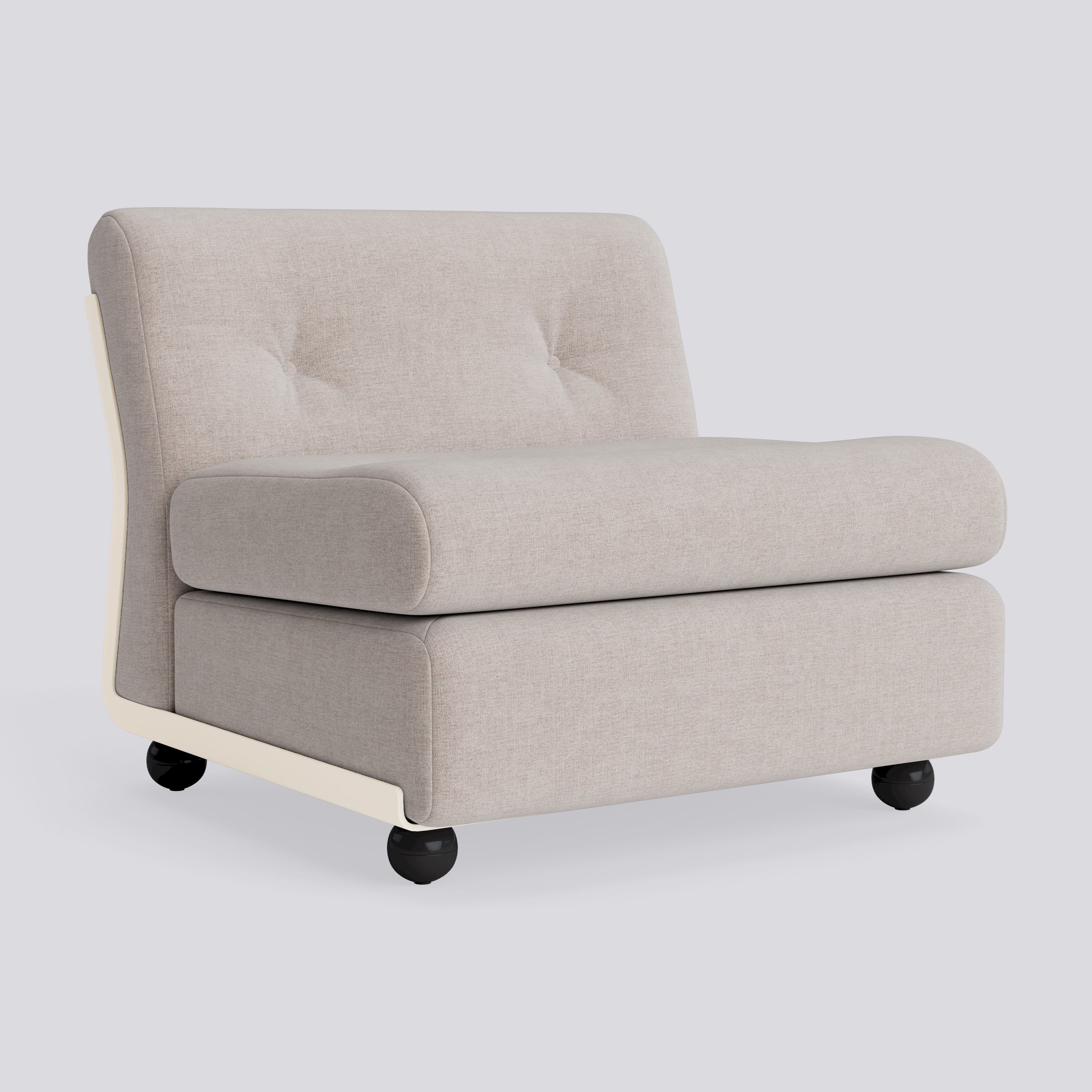 Amanta 1 seater Cream beige shell-Upholstery-Overlap-05