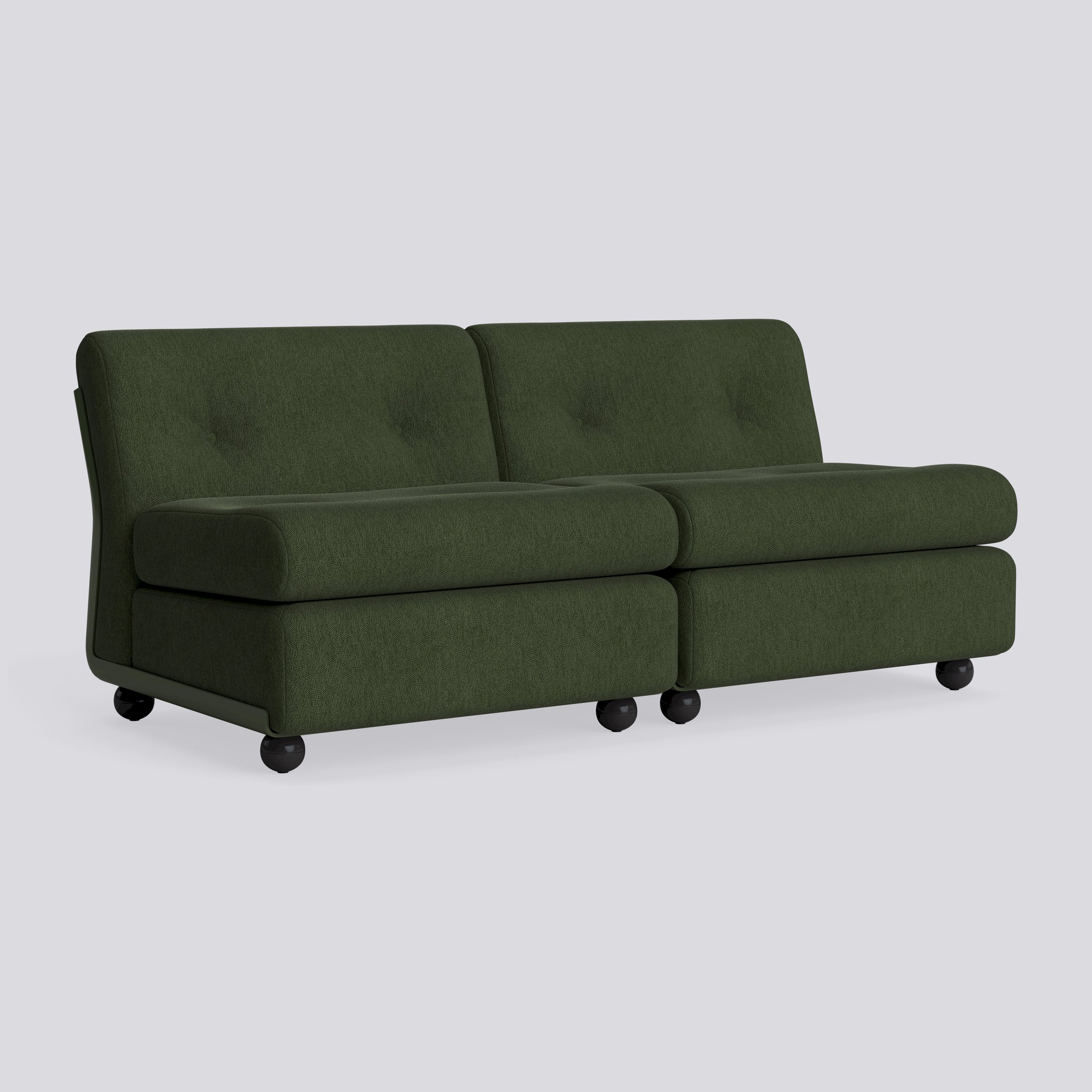 Amanta 2 seater Bottle green shell-Upholstery-Turf-Dark green