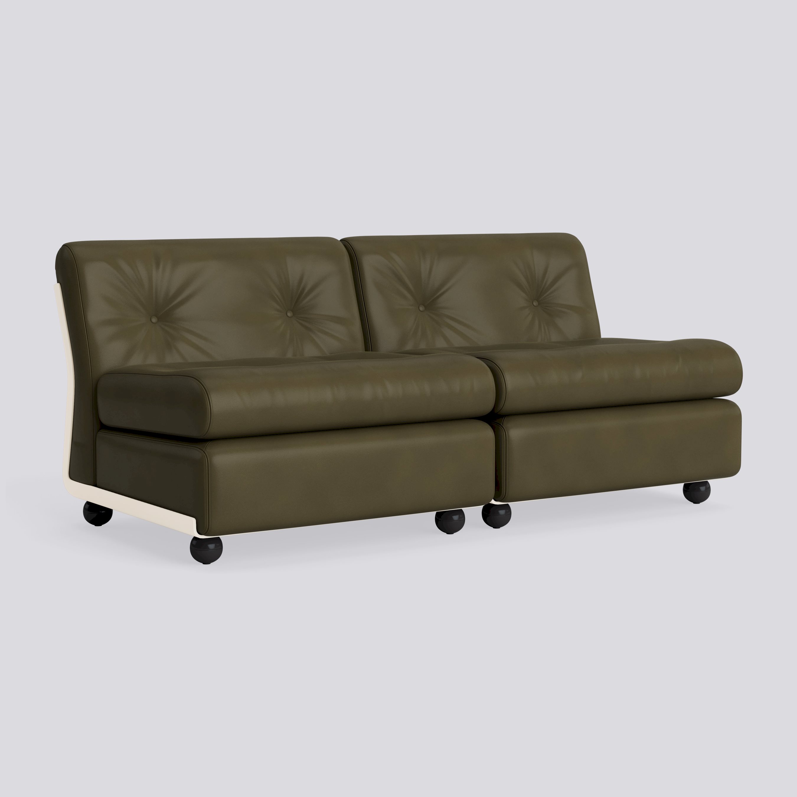 Amanta 2 seater Cream beige shell-Upholstery-Sense-Forest