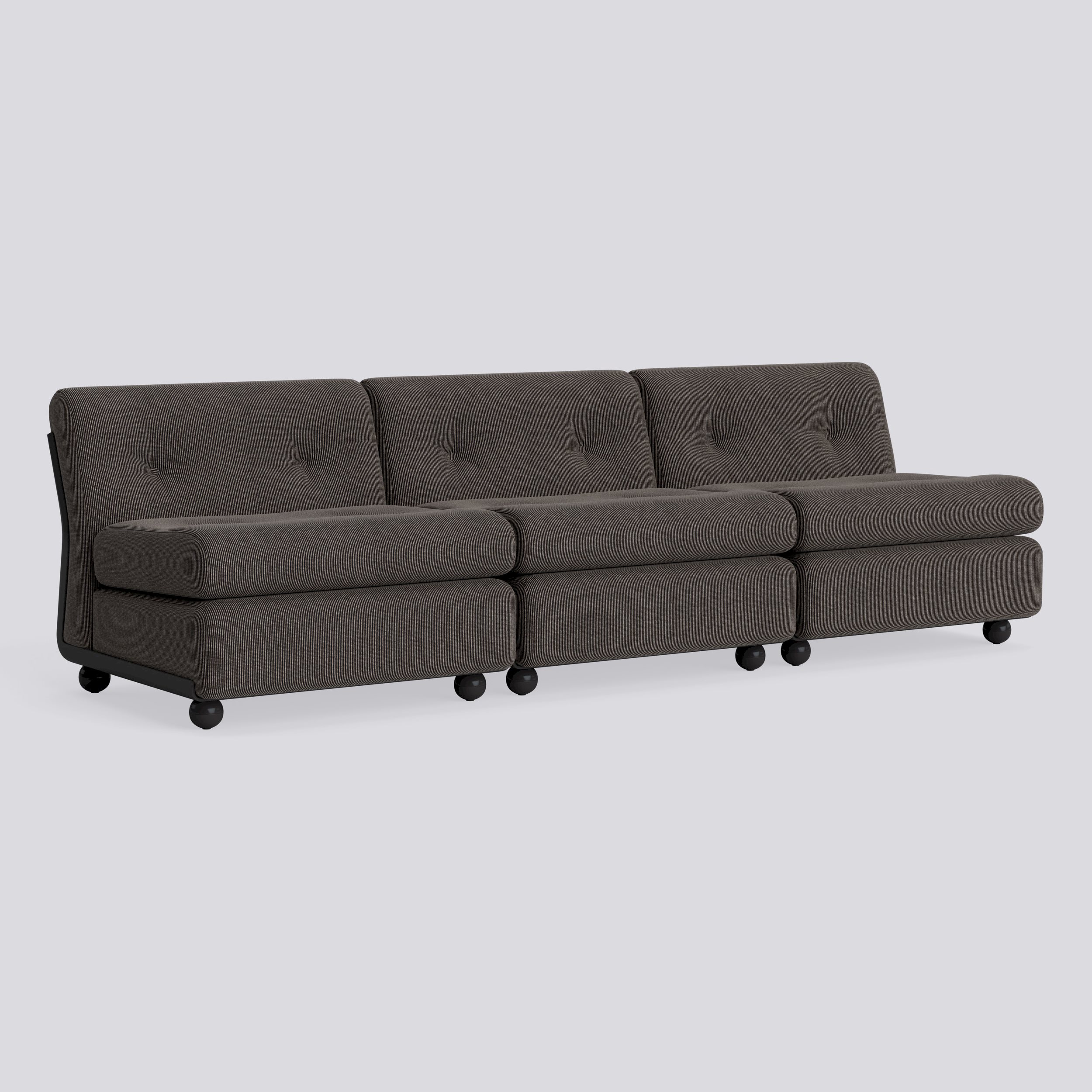 Amanta 3 seater Anthracite shell-Upholstery-Yuma-1010