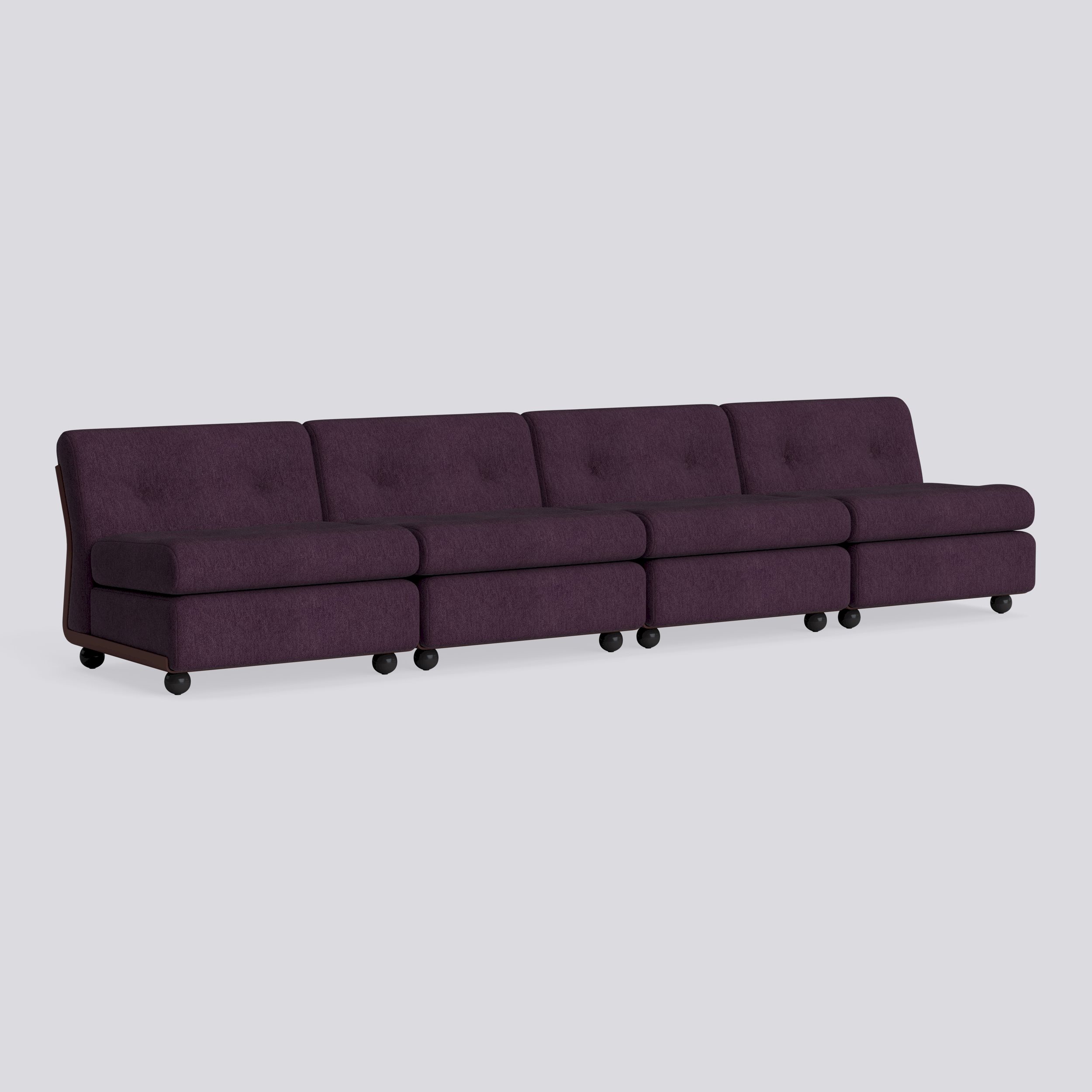 Amanta 4 seater Burgundy red shell-Upholstery-Turf-Burgundy