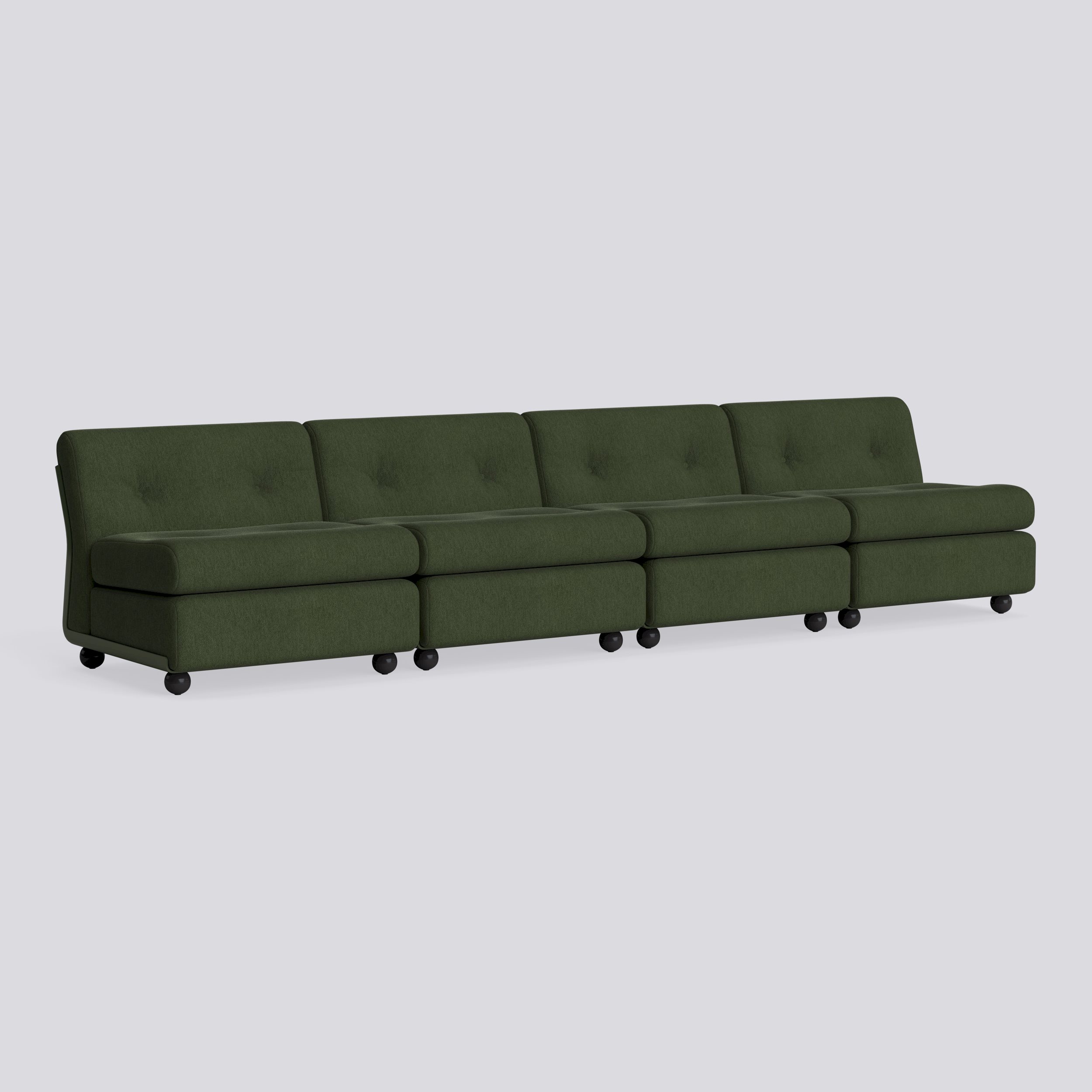  Amanta 4 seater Bottle green shell-Upholstery-Turf-Dark green