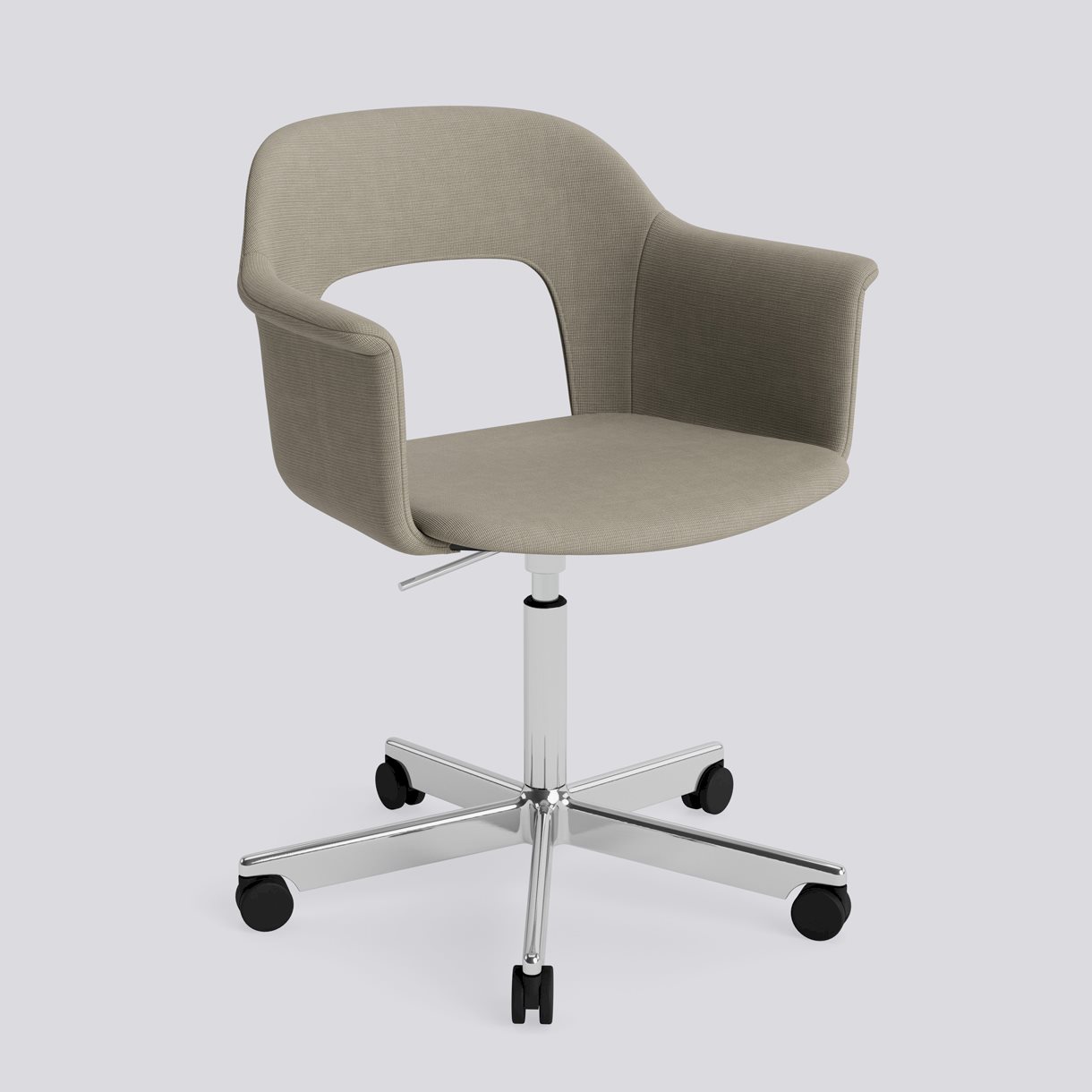 Layout Armchair 244 Polished aluminium 5 star swivel Gas lift Wheel base-Full upholstery-Naveli-133