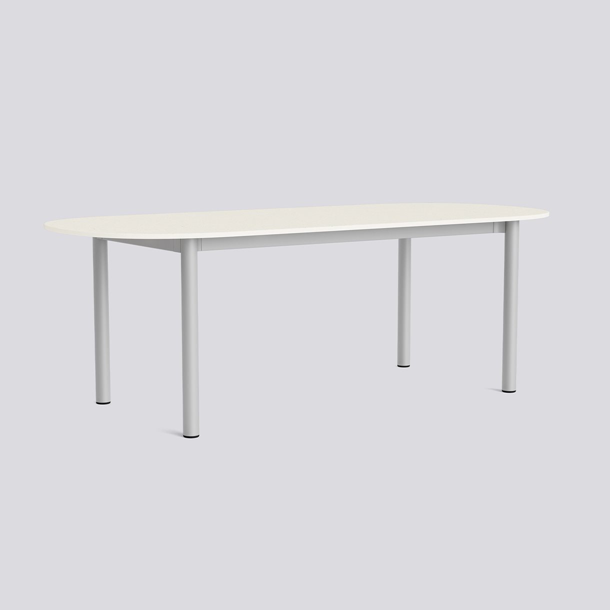 Annex Table Oblong Anodized aluminium legs Anodized aluminium apron Adjustable gliders-L220 x W95 x H75-Cotton cream tabletop Cotton cream ABS edge