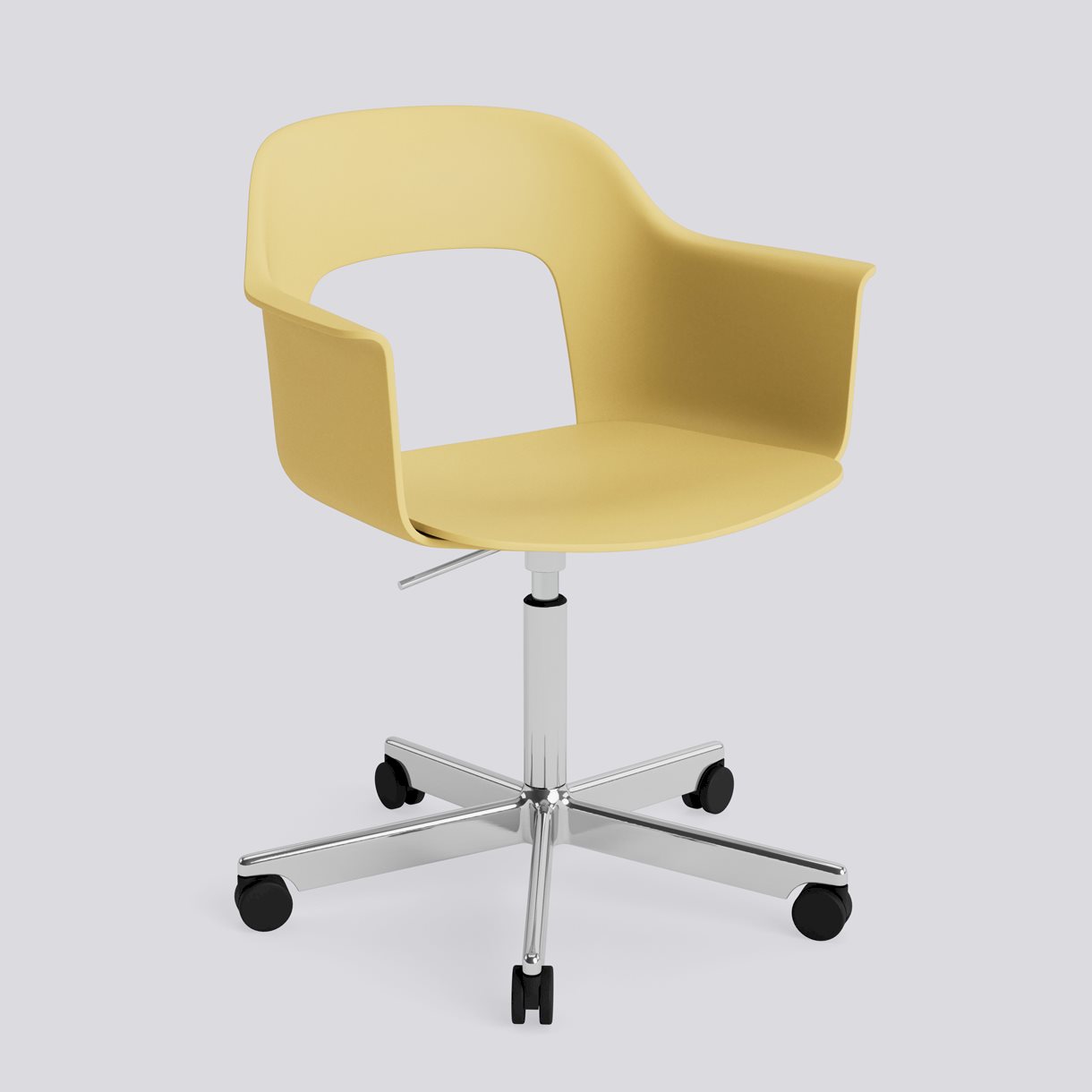  Layout Armchair 241 Polished aluminium 5 star swivel Gas lift Wheel base-Biscotti polypropylene shell/seat-None-None