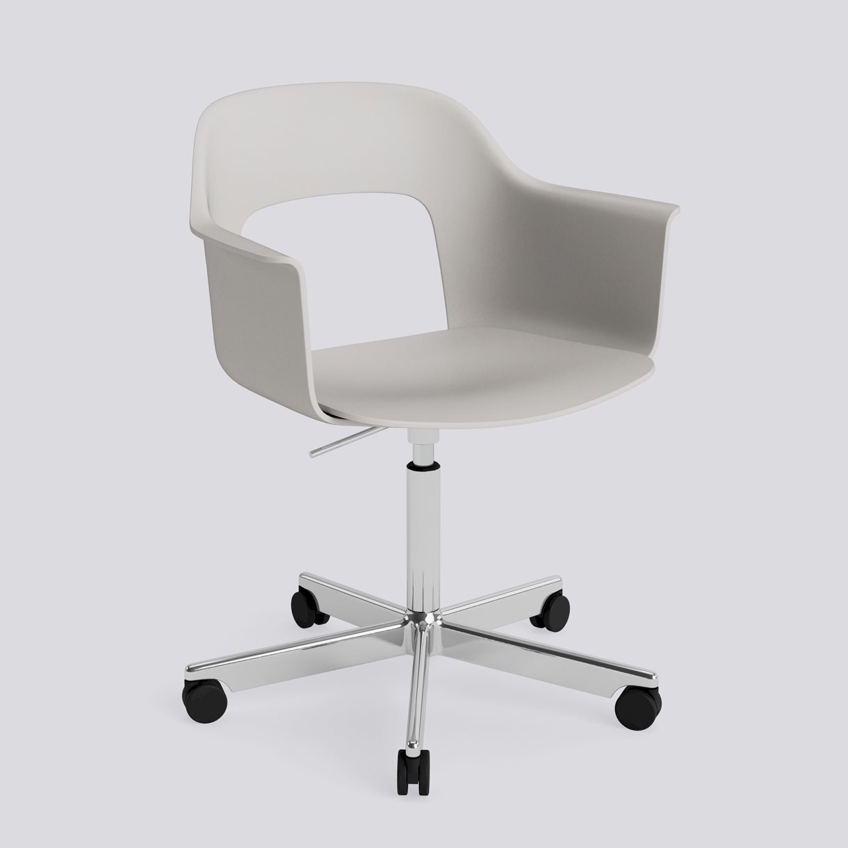 Layout Armchair 241 Polished aluminium 5 star swivel Gas lift Wheel base-Sky grey polypropylene shell/seat-None-None