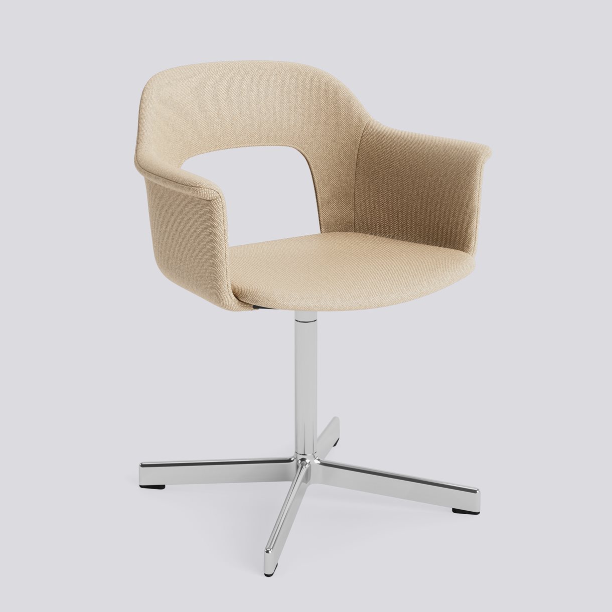 Layout Armchair 234 Polished aluminium 4 star swivel base Standard glider-Full upholstery-Hallingdal-220