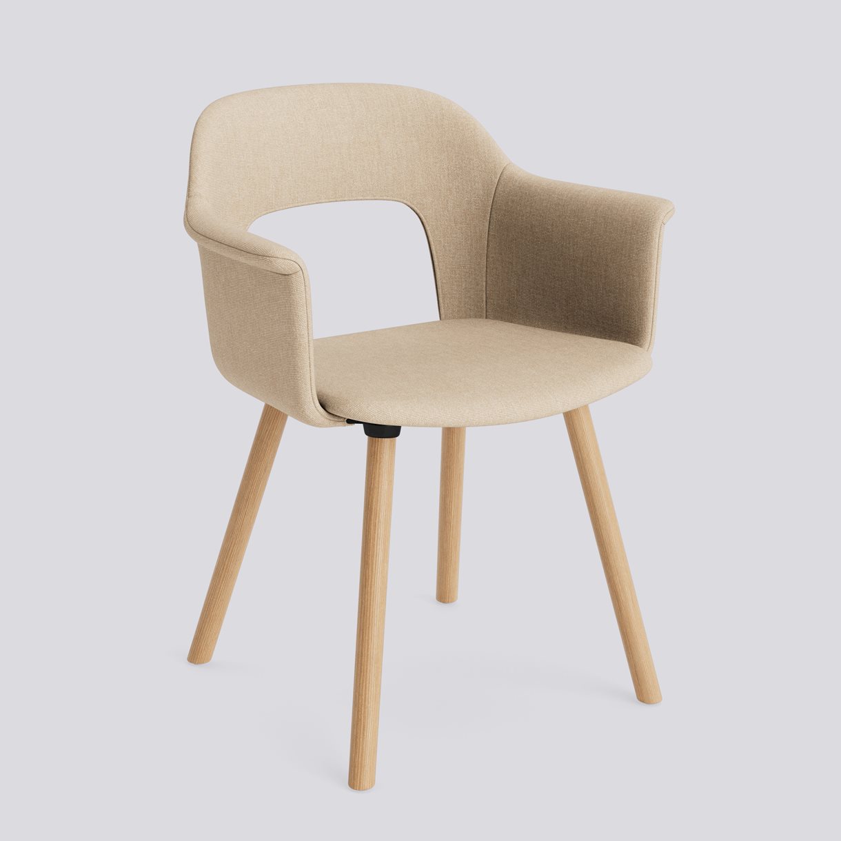 Layout Armchair 224 Water-based lacquered solid oak 4 leg base Standard glider-Full upholstery-Metaphor-035