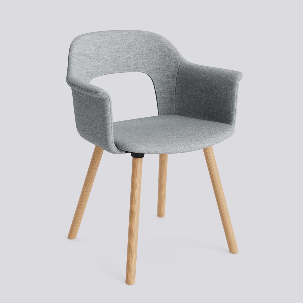 Layout Armchair 224 Water-based lacquered solid oak 4 leg base Standard glider-Full upholstery-Remix-123