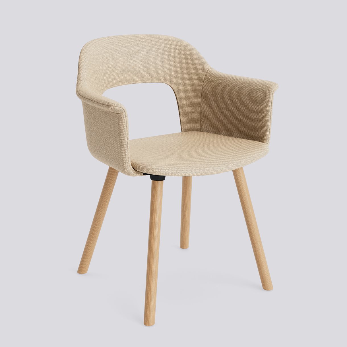 Layout Armchair 224 Water-based lacquered solid oak 4 leg base Standard glider-Full upholstery-Hallingdal-220