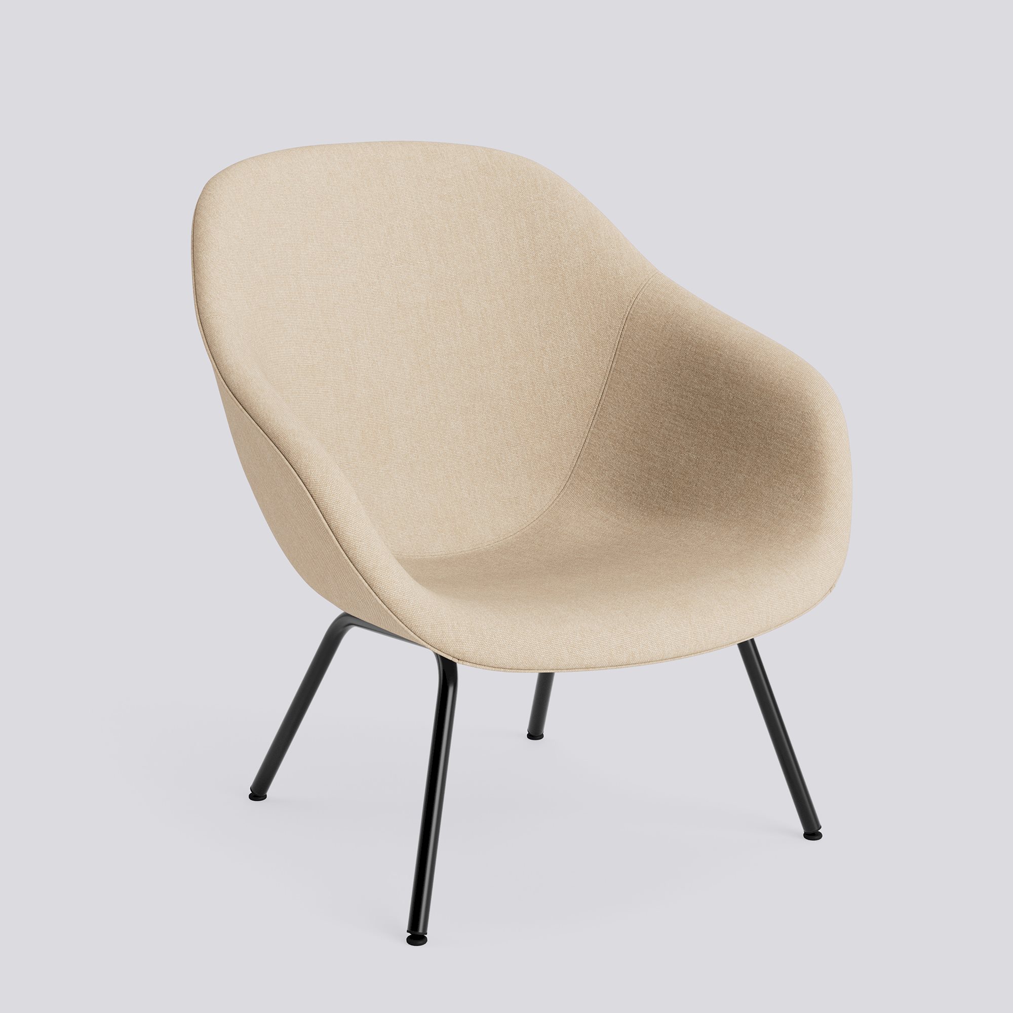 AAL87 Black powder coated steel 4 leg base Standard glider-Full upholstery-Metaphor-035