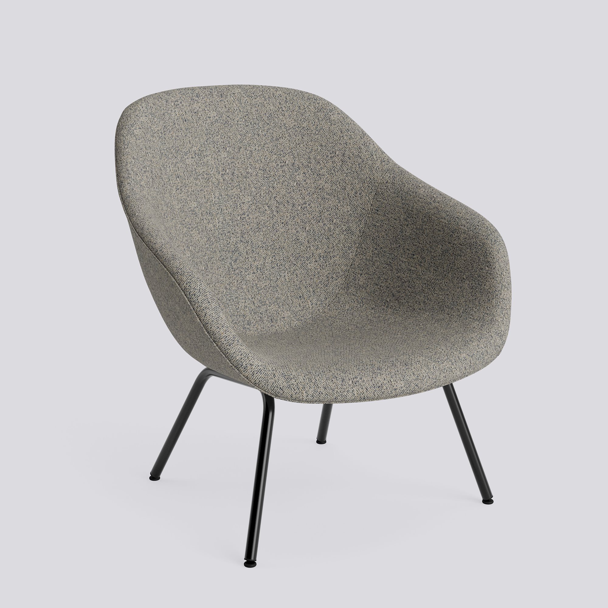 AAL87 Black powder coated steel 4 leg base Standard glider-Full upholstery-Vanir-243