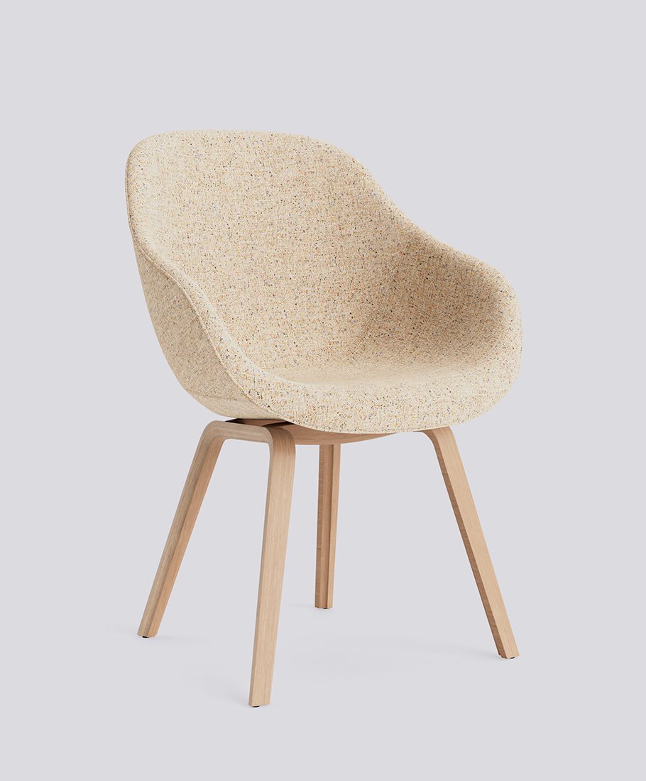 AAC123 Water-based lacquered oak veneer 4 leg base Standard glider-Full upholstery-Bolgheri-LGG60