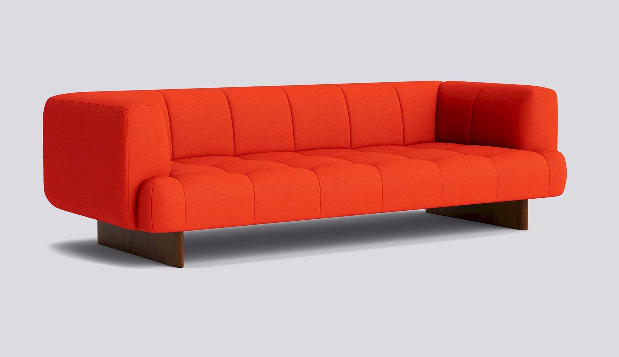 Quilton Lift 3 seater Water-based lacquered walnut base-Full upholstery-Vidar-542