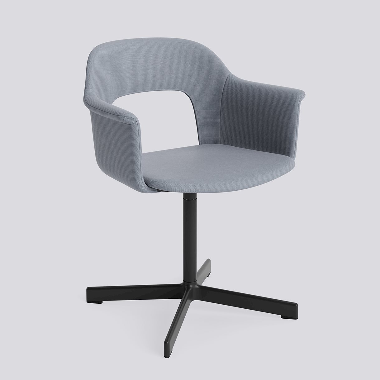 Layout Armchair 234 Black powder coated aluminium 4 star swivel base Standard glider-Full upholstery-Naveli-143