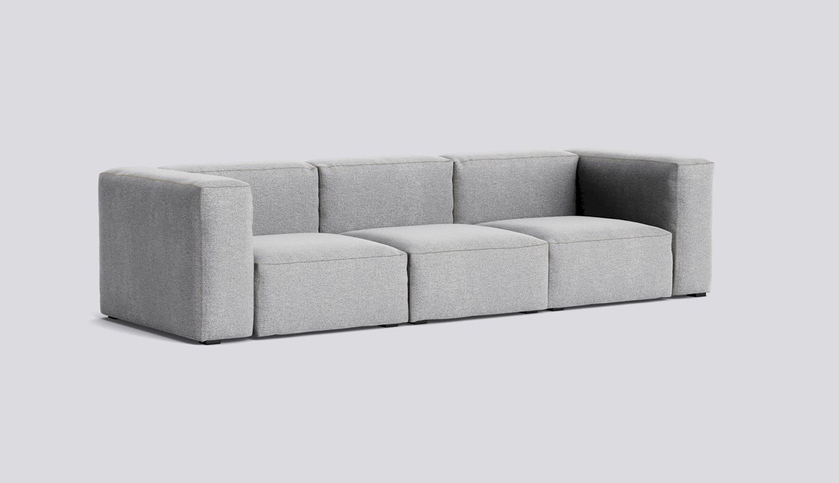 Mags Soft 3 Seater Combination 1-Full upholstery-Hallingdal-130-Beige stitches