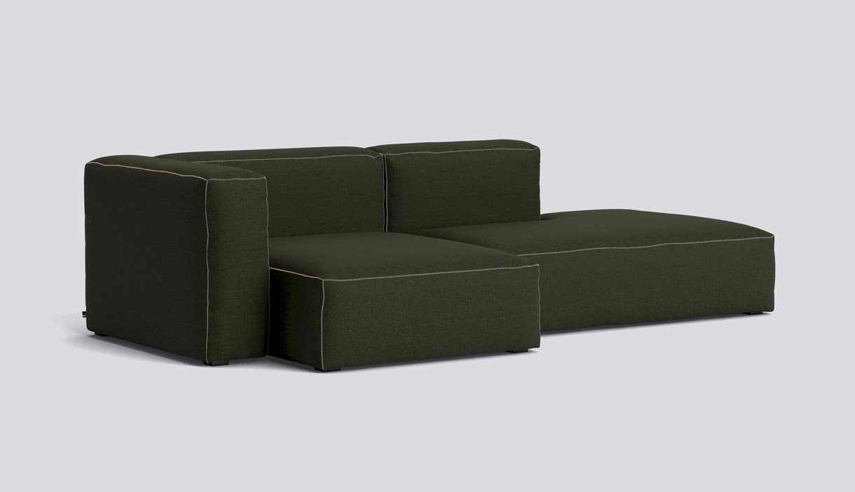  Mags Soft 2,5 Seater Combination 3 Left-Full upholstery-Maglia-Dark green-Beige stitches
