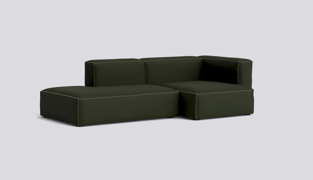 Mags Soft 2,5 Seater Combination 3 Right-Full upholstery-Maglia-Dark green-Beige stitches