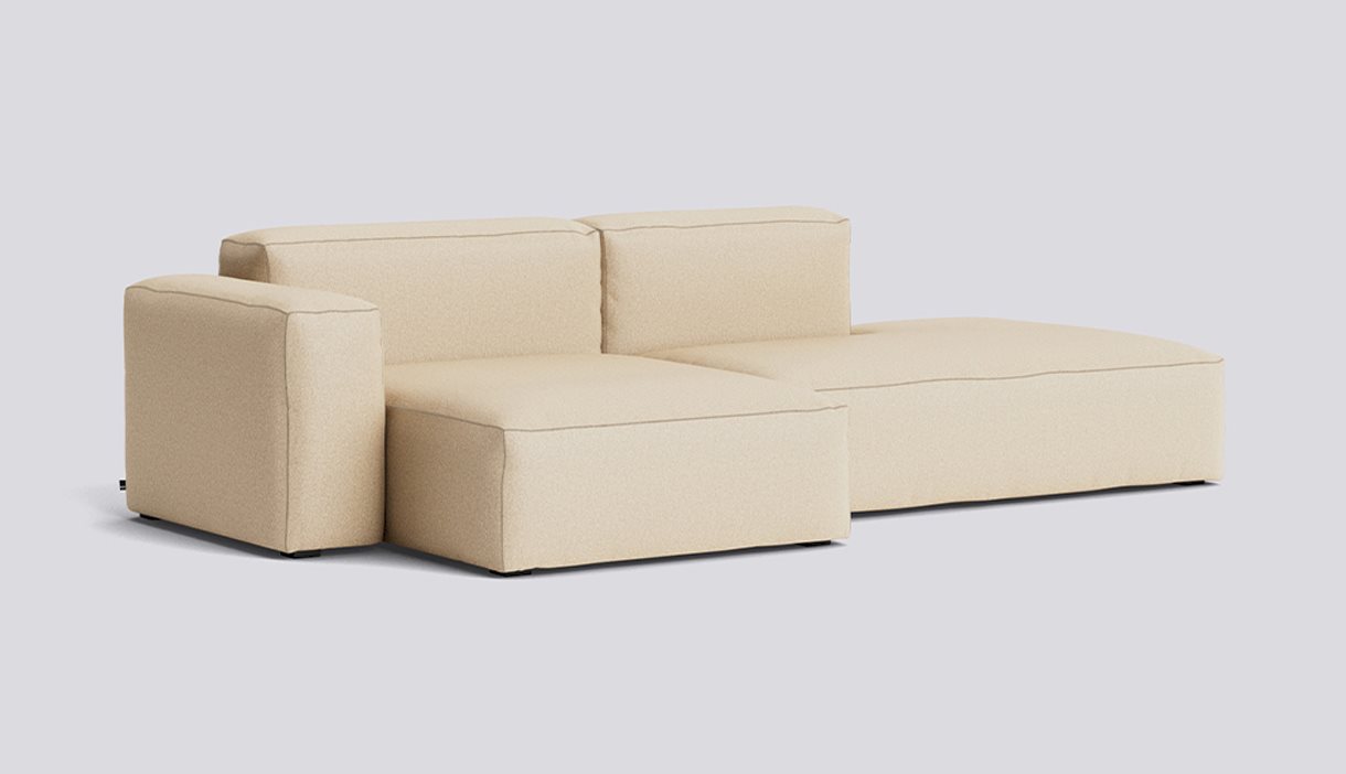 Mags Soft 2,5 Seater Low armrest Combination 3 Left-Full upholstery-Hallingdal-220-Beige stitches