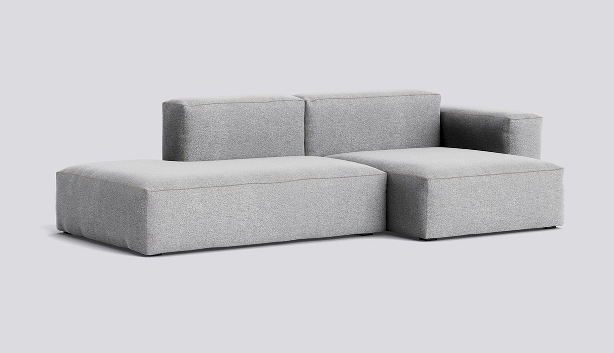 Mags Soft 2,5 Seater Low armrest Combination 3 Right-Full upholstery-Hallingdal-130-Beige stitches