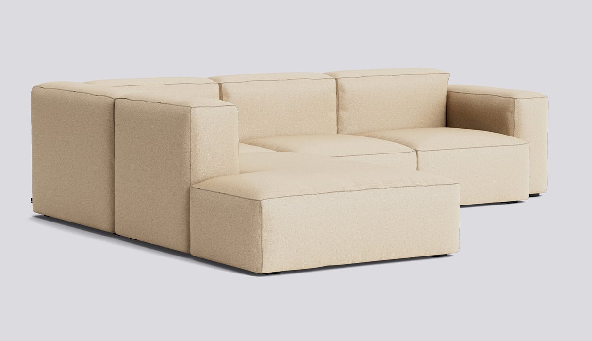 Mags Soft Corner Low armrest Combination 2 Left-Full upholstery-Hallingdal-220-Beige stitches