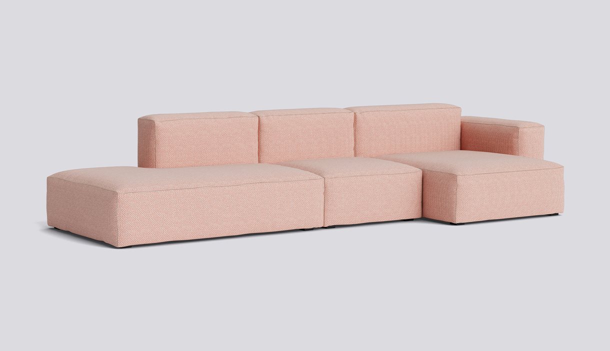  Mags Soft 3 Seater Low armrest Combination 4 Right-Full upholstery-Tartaglia-Red white 861-Beige stitches