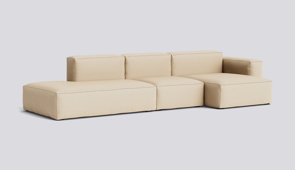  Mags Soft 3 Seater Low armrest Combination 4 Right-Full upholstery-Hallingdal-220-Beige stitches
