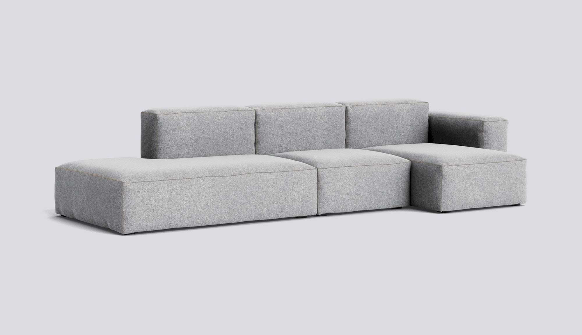 Mags Soft 3 Seater Low armrest Combination 4 Right-Full upholstery-Hallingdal-130-Beige stitches