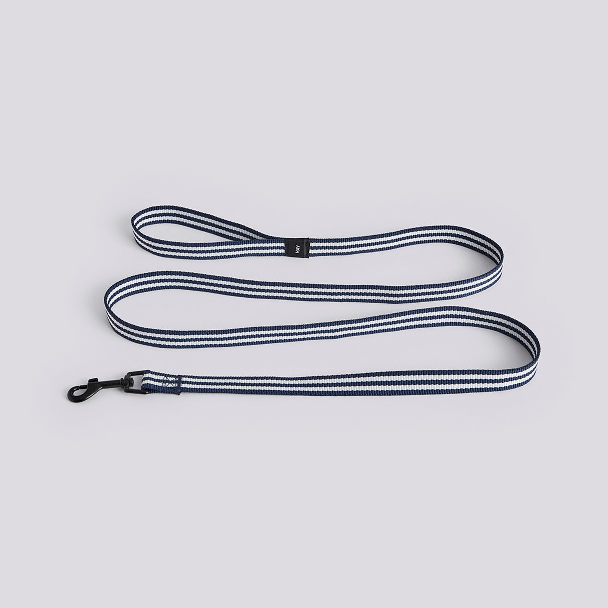 HAY Dogs Leash-Flat S/M-Blue and white stripe