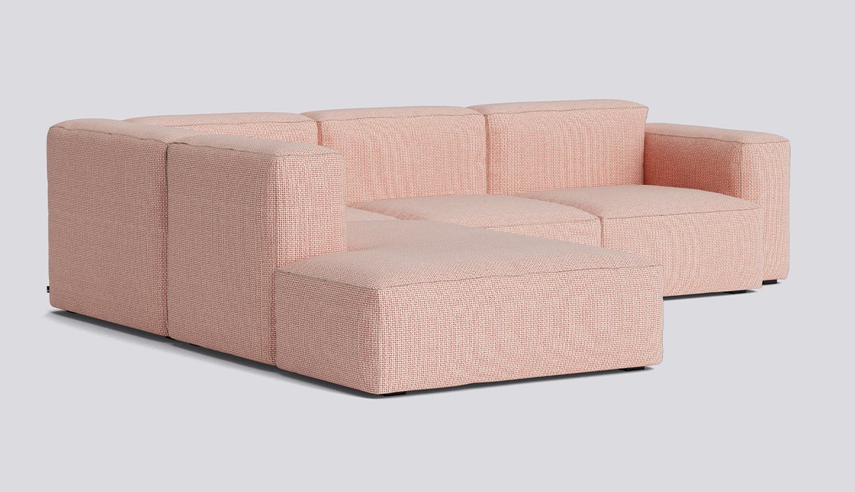  Mags Soft Corner Low armrest Combination 2 Left-Full upholstery-Tartaglia-Red white 861-Beige stitches