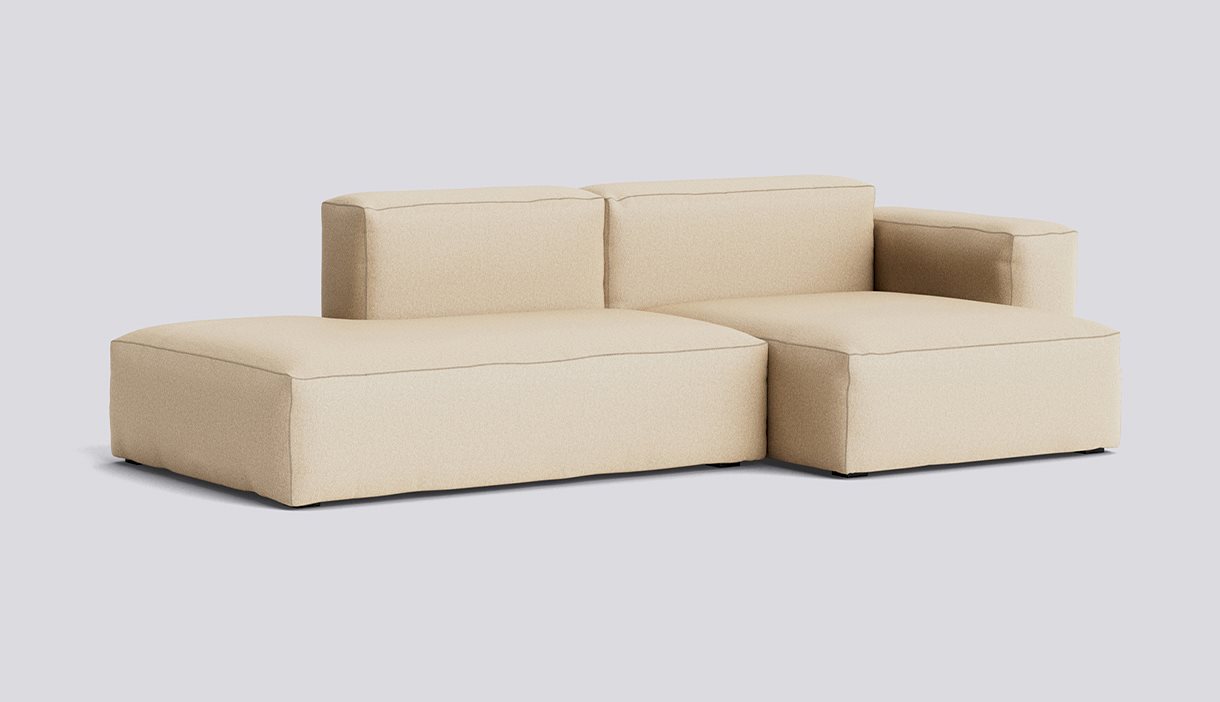 Mags Soft 2,5 Seater Low armrest Combination 3 Right-Full upholstery-Hallingdal-220-Beige stitches
