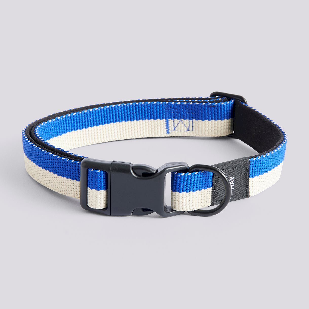 HAY Dogs Collar Flat-M/L-Blue, off-white