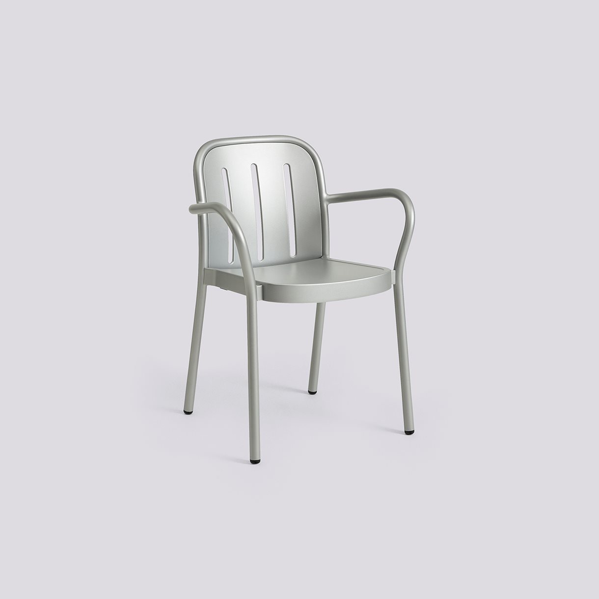 Deville Armchair-Silver grey powder coated aluminium