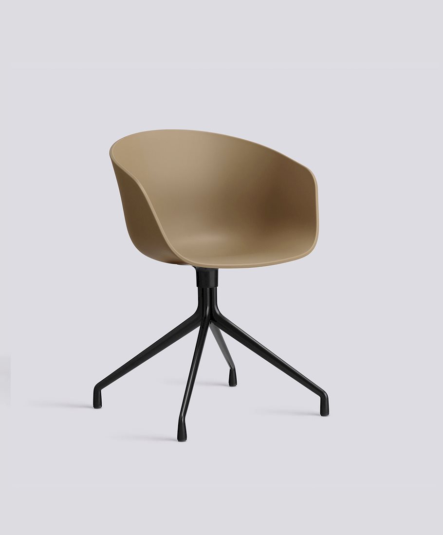  AAC20 Black powder coated aluminium 4 star swivel base Standard glider-Clay 2.0 shell-None-None