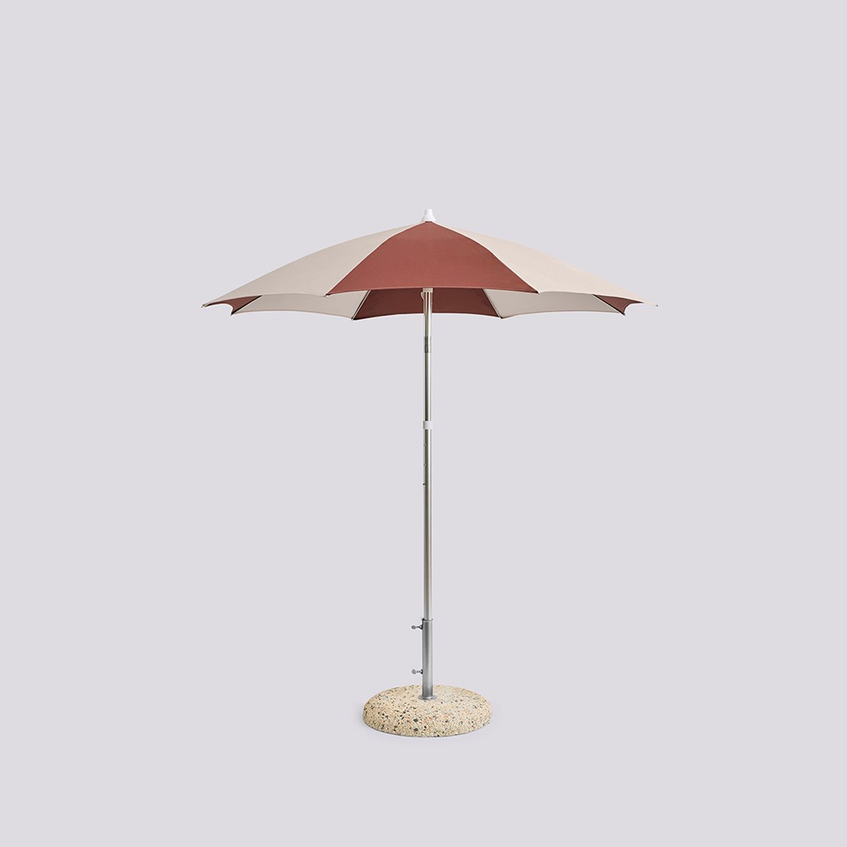 Terrazza Parasol-Octagon-Off-white and burgundy